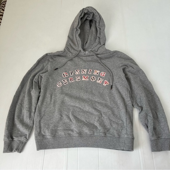 Opening Ceremony Greek Letter Spell Out Hoodie Gray, XS - Picture 3 of 10